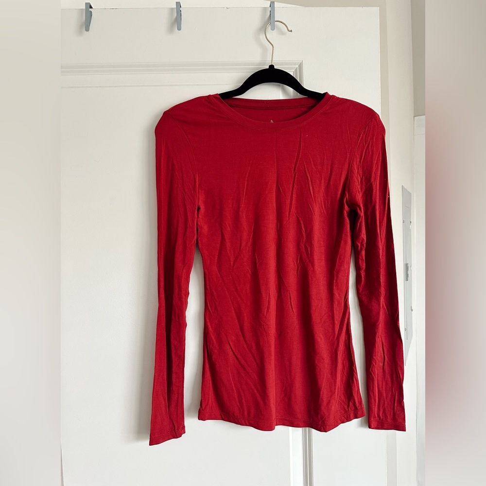 Soft Cuddl Duds Long Sleeve Red Shirt